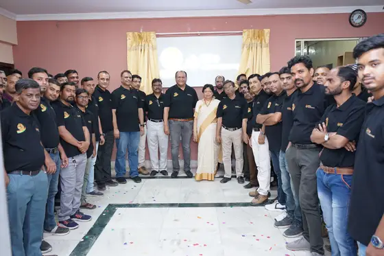 TCR Engineering colleagues gathered at the Mahape laboratory, Navi Mumbai