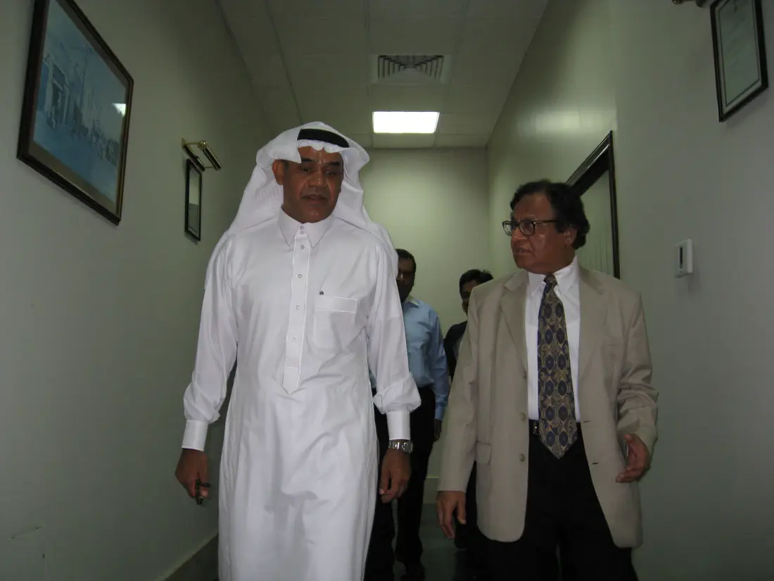 Board meeting, Dammam, September 2008: Khalid A. Al-Dabal with V.K. Bafna.