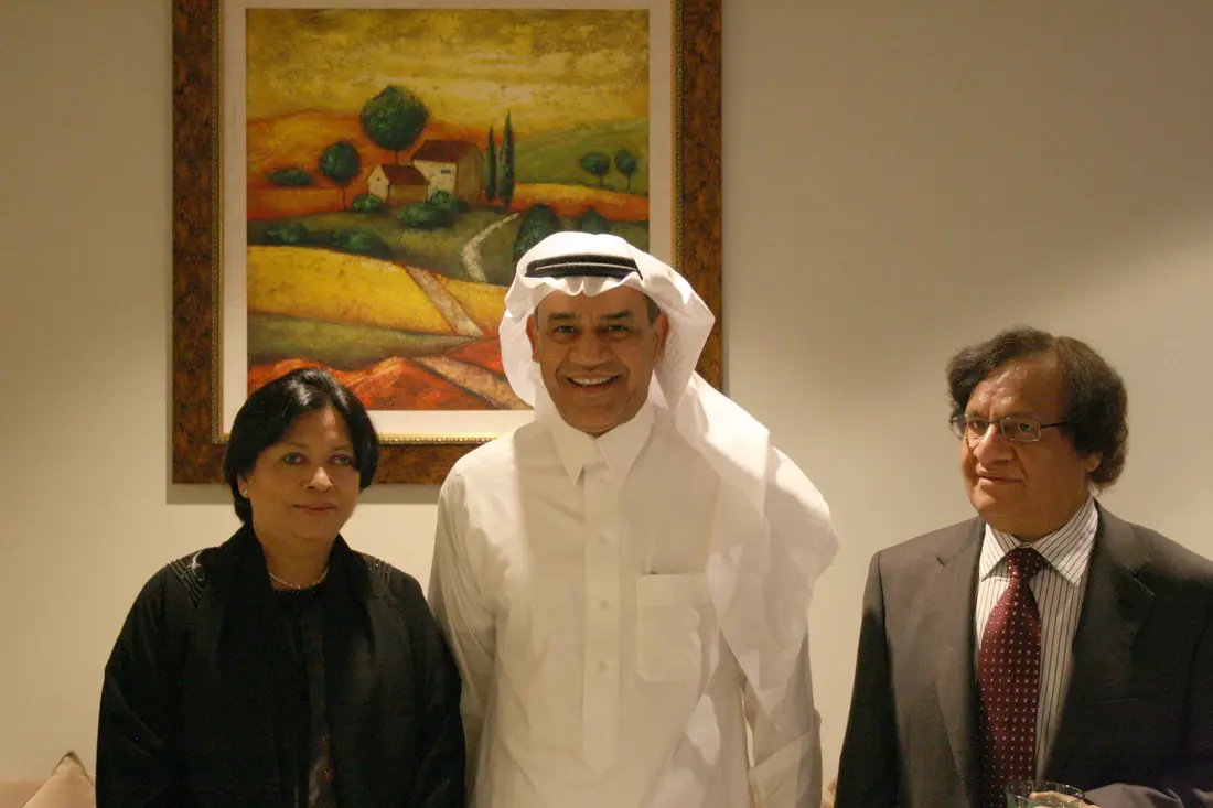 Khalid A. Al-Dabal and V.K. Bafna at the Dammam office.