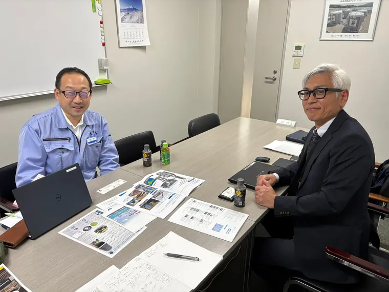 Chugai Technos presenting TCR's testing and inspection scope to Ishii Iron Works in Japan, a builder of tsunami-resistant storage tanks