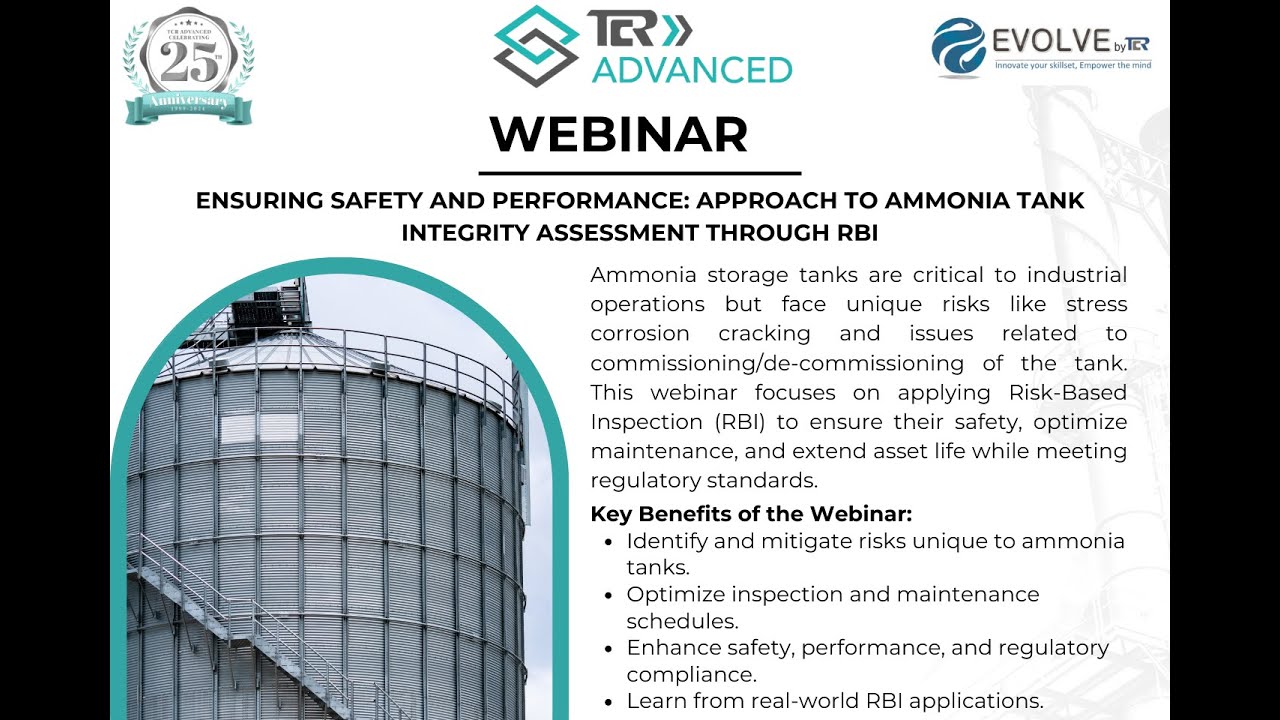Webinar on Approach to Ammonia Tank Integrity by Risk-Based Inspection (RBI)
