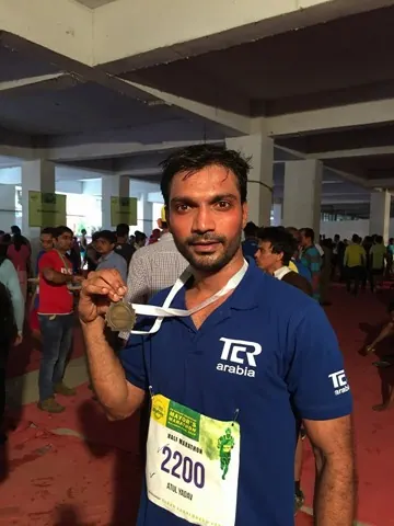 Atul Yadav completed Mumbai Marathon and Parinee Juhu Run
