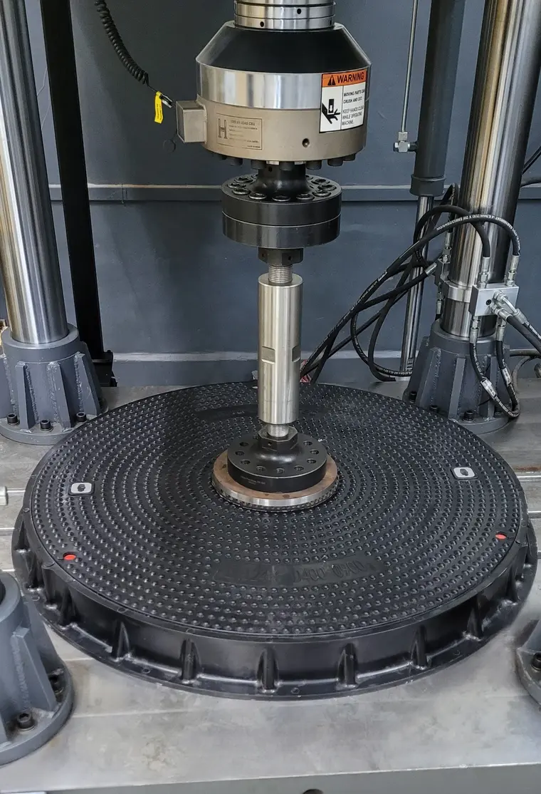 TCR tests precast manhole covers for dimension, load, and durability per IS, ASTM & BS standards—ensuring safety, quality, and compliance every time.