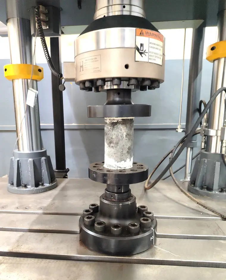 Fatigue Testing of Grout Cylinder at TCR Engineering in Mumbai, India