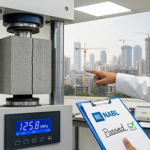 NABL Accredited Concrete Cube Compressive Strength Testing Mumbai: Your Construction Project's Foundation Depends on This