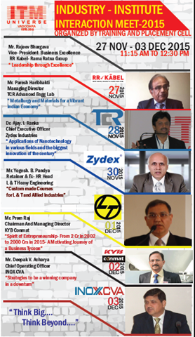 Mr. Paresh Haribhakti delivers a distinguished lecture at IITM on November 28, 2015.