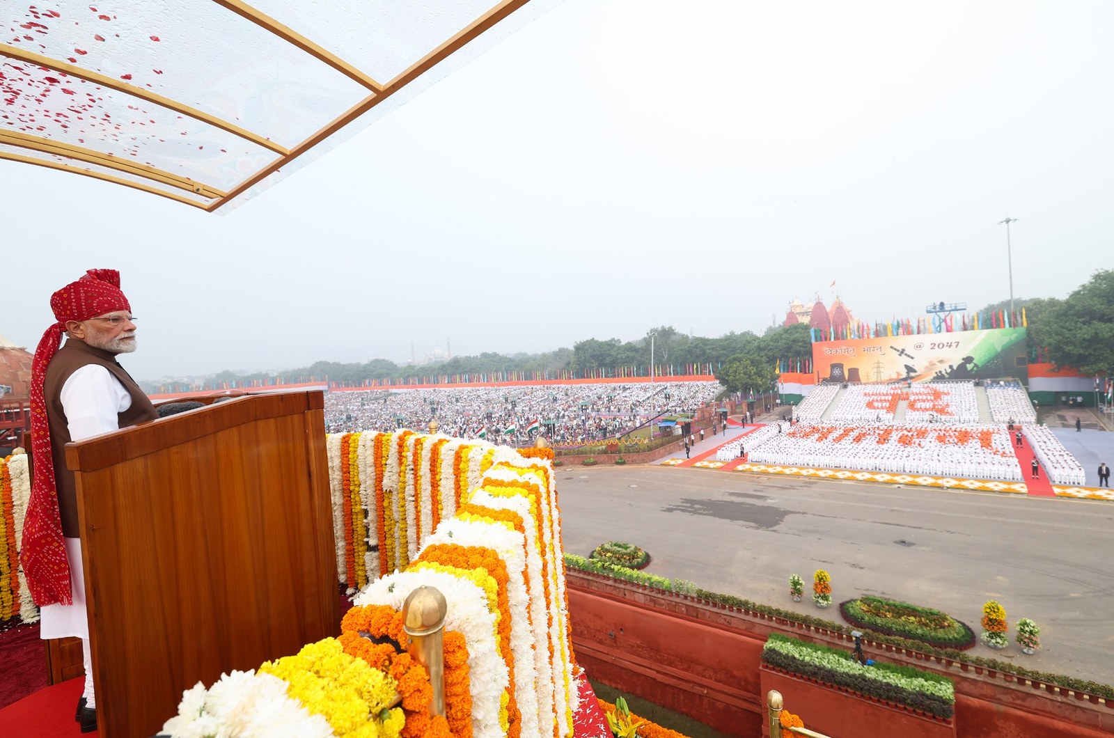 Prime Minister Narendra Modi addressing the nation from the ramparts of the Red Fort on the 80th Independence Day, 15 August 2026