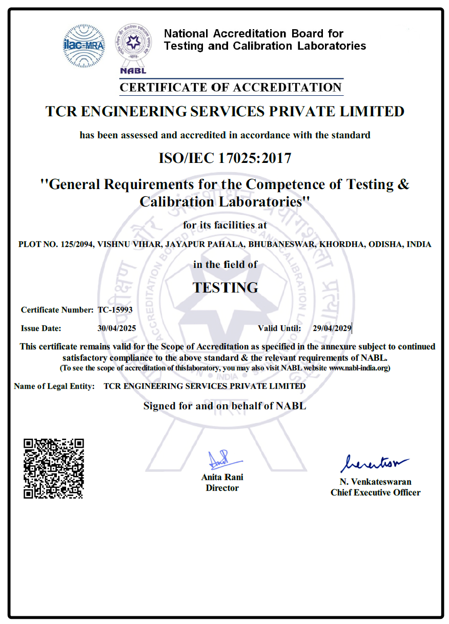 TCR Engineering Expands to Eastern India with NABL-Accredited Bhubaneswar Lab
