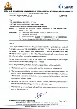 CIDCO Approval of TCR