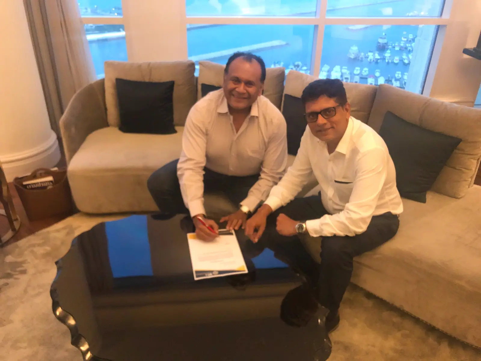 Picture above is from the signing ceremony between Mr. Sharfullah of BIEWU and Mr. Rohit Bafna of TCR.
