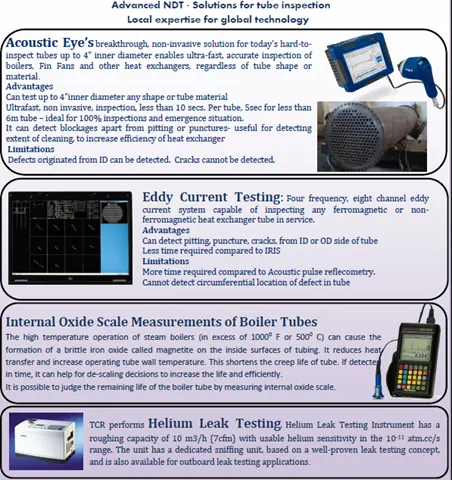 TCR’s Advanced NDT Solutions for Tube Inspection