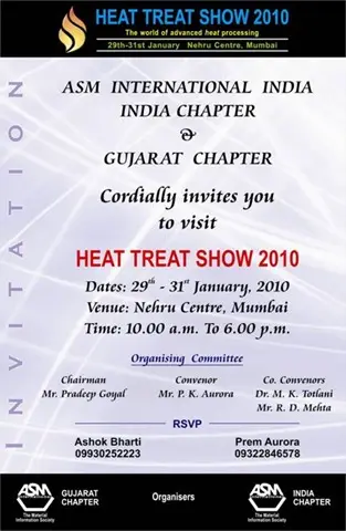 V.K. Bafna, Paresh Haribhakti at ASM Heat Treat Show