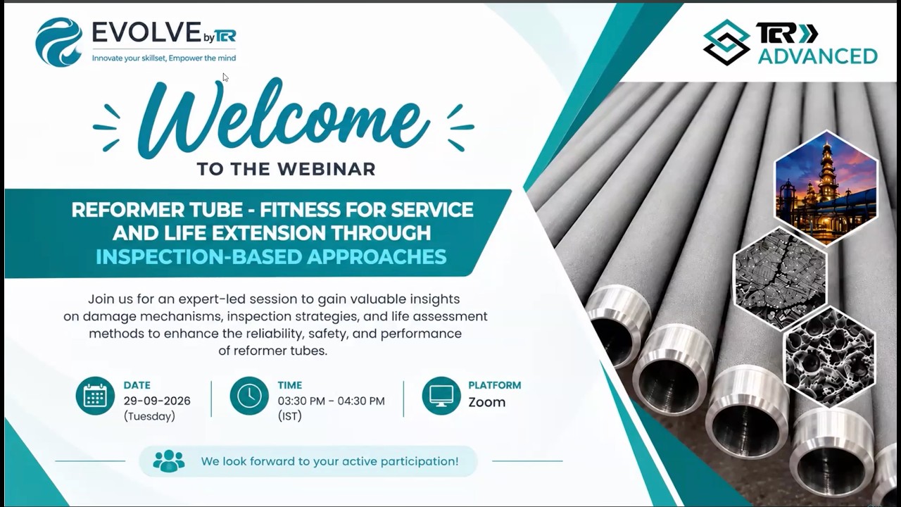 Video: Reformer tube life extension and fitness for service: the complete Evolve by TCR webinar