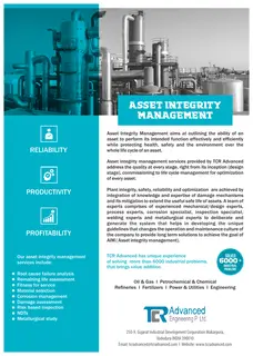 First page of Asset Integrity Management