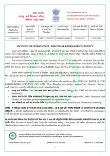 First page of BARC Approval
