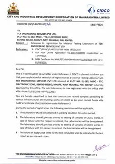 First page of CIDCO eMTL Empanelment Approval