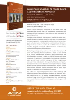 First page of Failure Investigation of Boiler Tubes: A Comprehensive Approach (ASM International)