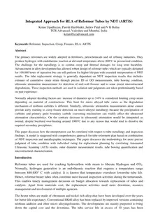 First page of Integrated Approach for RLA of Reformer Tubes by NDT (ARTiS)
