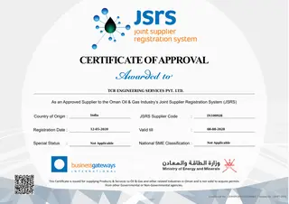 First page of Joint Supplier Registration System, Oman: Supplier Certificate to 8 August 2028