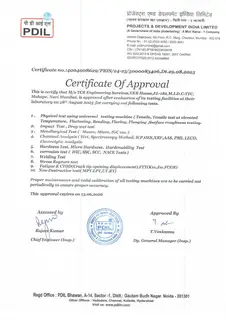 First page of PDIL Approval