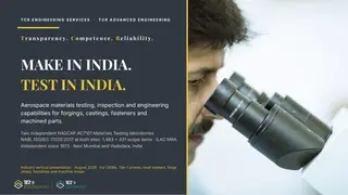 First page of Aerospace Capabilities Presentation: Make in India, Test in India