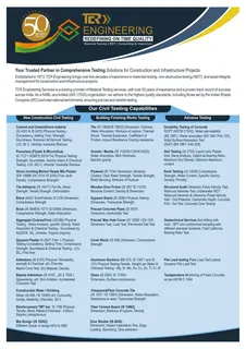First page of TCR Civil and Infrastructure Materials Testing
