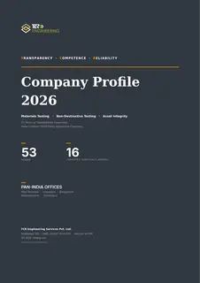 First page of TCR Engineering Company Profile 2026