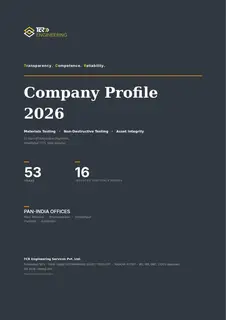 First page of TCR Engineering Company Profile 2026