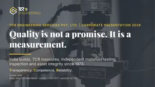 First page of TCR Engineering Corporate Presentation 2026
