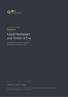 First page of Legal Disclaimer and Terms of Use