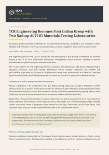 First page of Nadcap AC7101 Press Release, India Edition