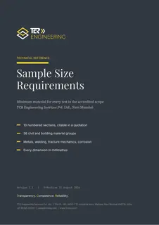 First page of Sample Size Requirements