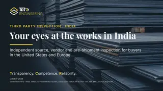 First page of Third Party Inspection in India for Buyers in the US and Europe: Presentation