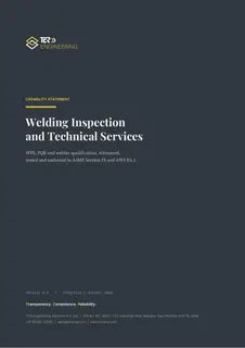 First page of Welding Inspection and Technical Services