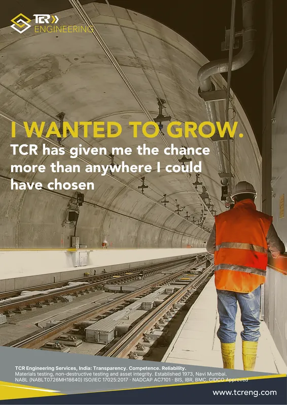 TCR Engineering A0 poster: I WANTED TO GROW. TCR has given me the chance more than anywhere I could have chosen