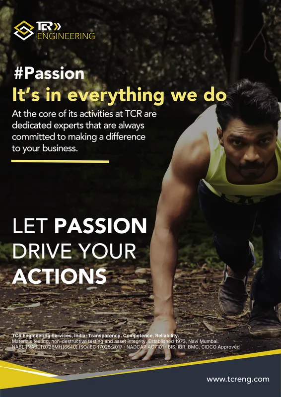 TCR Engineering A0 poster: #Passion. It's in everything we do. LET PASSION DRIVE YOUR ACTIONS