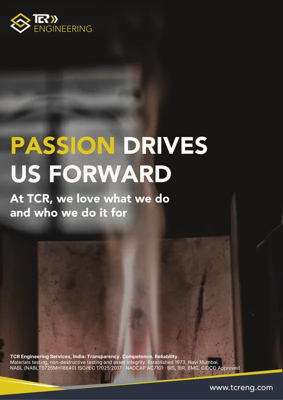 TCR Engineering A0 poster: PASSION DRIVES US FORWARD. At TCR, we love what we do and who we do it for