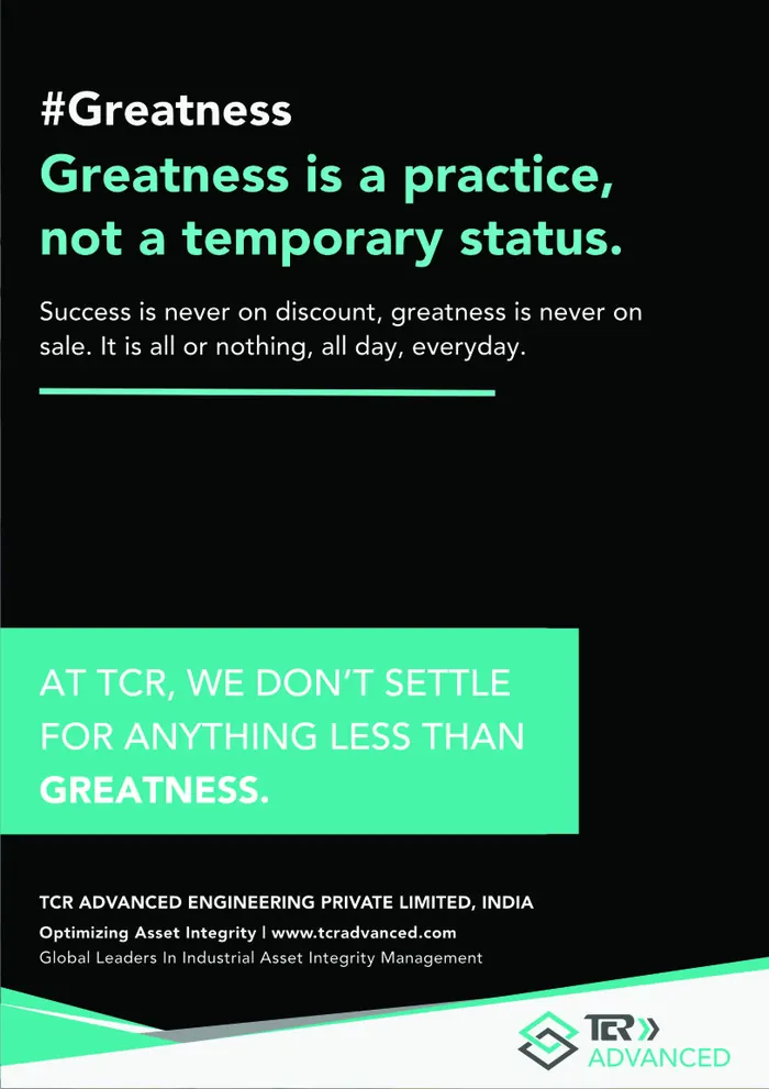 TCR Advanced A0 poster: Greatness is a practice, not a temporary status