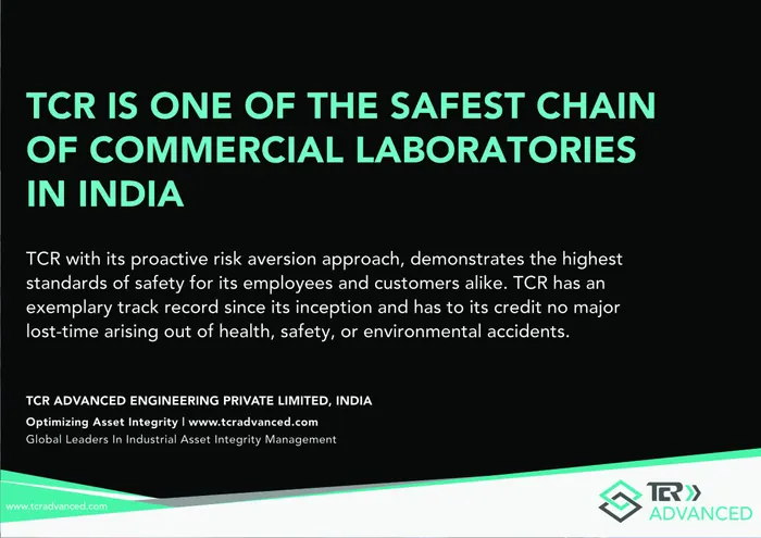 TCR Advanced A0 poster: TCR is one of the safest chain of commercial laboratories in India