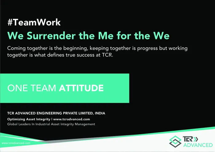 TCR Advanced A0 poster: We surrender the me for the we